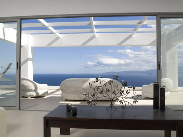 Elounda Villa Sapphire (Zafira) - Villa Sapphire Living Room With View To Sea