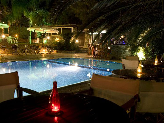 Paros Eden Park Hotel - Pool Night View