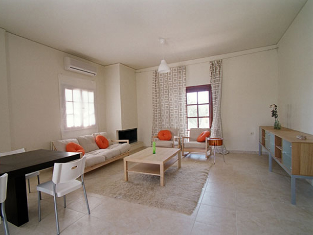 Rodanthi Luxurious Villas - Villa Anthi Living Room