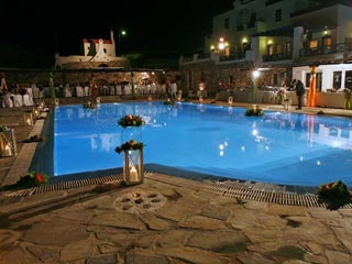 Faros Resort Hotel - Swimming Pool at Night